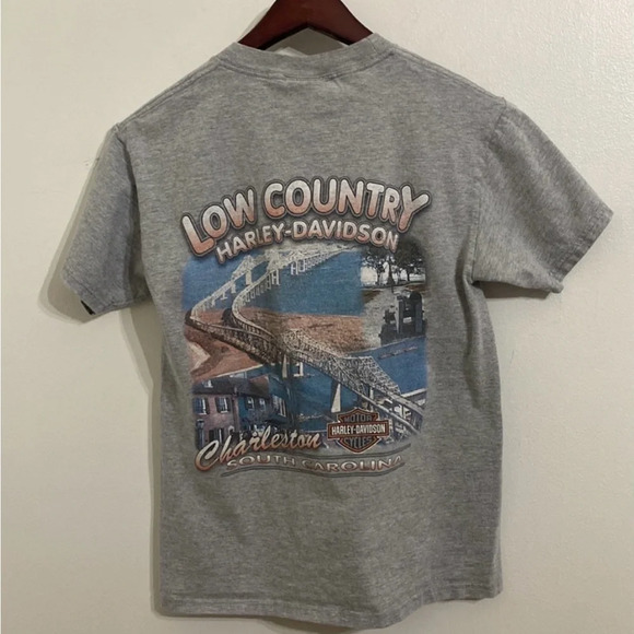 Vintage 2001 Harley Davidson South Charleston Small Graphic Biker Motorcycle Y2K - Picture 3 of 12